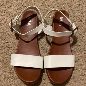 Mia White Sandals.